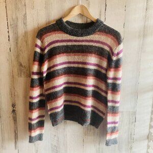 NWOT $228 One Grey Day Alpaca & Wool Blend Sweater S Striped Pullover REVOLVE  S